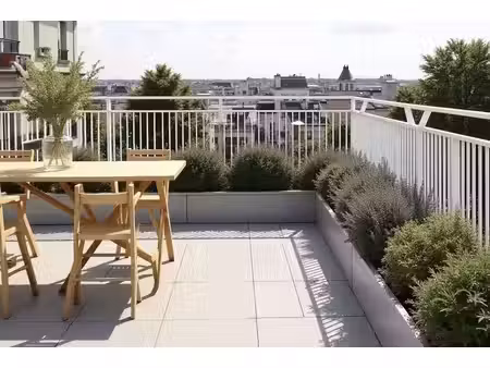 5 pieces lumineux en etage