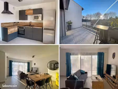 appartement t3 de 65m2 à saint come (30870) avec deux chambres  terrasse 15m2 et parking f