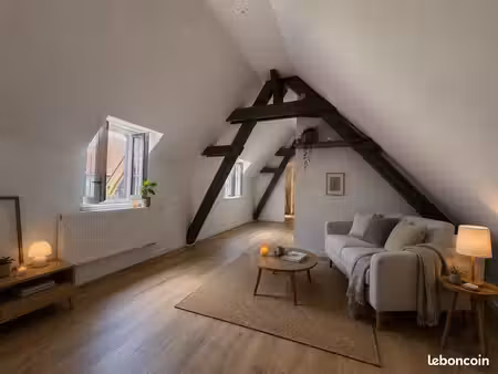 appartement de charme sous combles – 72 m² au sol – rénové architecte – duppigheim