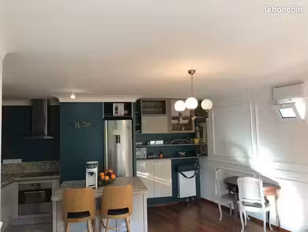 magnifique f3 meublé rénové 63 m² • terrasse 8 m² • parking • rer 5 min