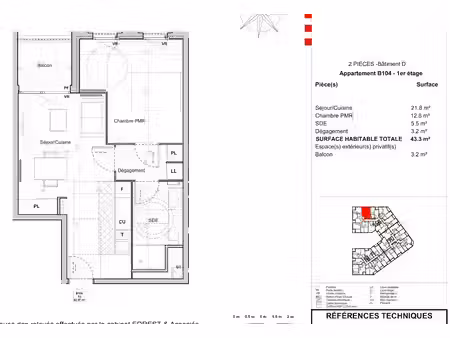 location appartement 2 pièces 43 m² à sucy-en-brie (94370)  964 €