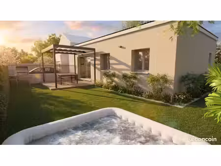 maison neuve de plain-pied 68 m² avec 2 chambres sur terrain viabilisé de 400 m² à fos-sur
