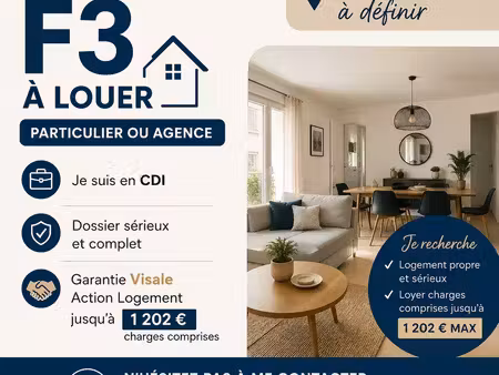 recherche f3 à louer
