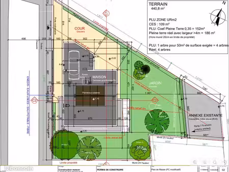 terrain constructible 441 m² – permis de construire purgé – la doua / villeurbanne