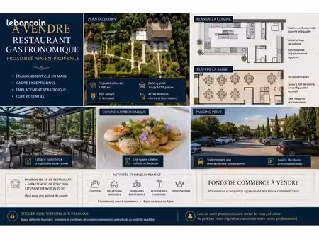 restaurant équipé avec parc et parking – secteur aix-en-proven
