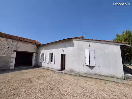 jarnac champagne (17520) – maison de plain-pied (76 m²) avec beau potentiel
