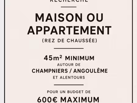 maison/appartement à louer