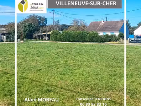 terrain 1 163 m² villeneuve sur cher