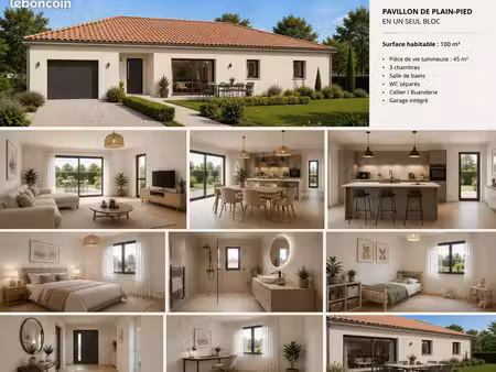 maison 100 m² avec terrain à aigrefeuille-d'aunis
