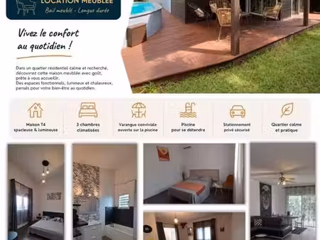 maison t4 meublée avec piscine – la réunion