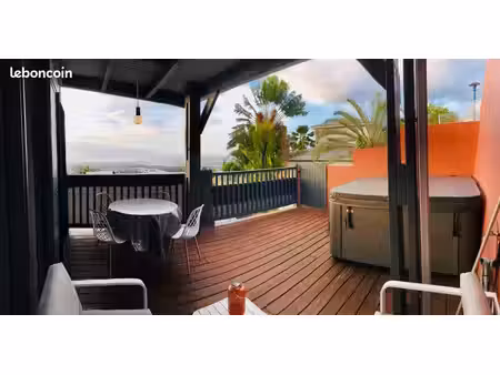 maison t3 meublée avec jacuzzi – vue exceptionnelle –