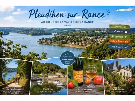 terrain 358 m² pleudihen sur rance