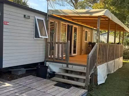 mobilhome trigano amira 2023. village des viviers  camping siblu 4*  presqu'île du cap fer