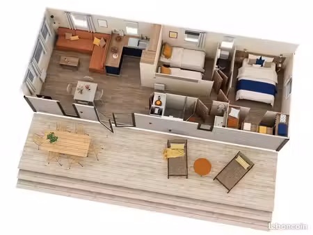 mobil home clé en main avec terrain sur prl à l'année