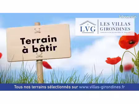terrain à bâtir de 600 m² à salles (33)
