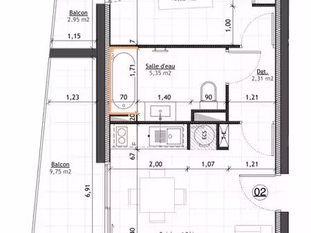 t2 neuf meublé + terrasse 12 m² – pouvourville / pech-david – proche université