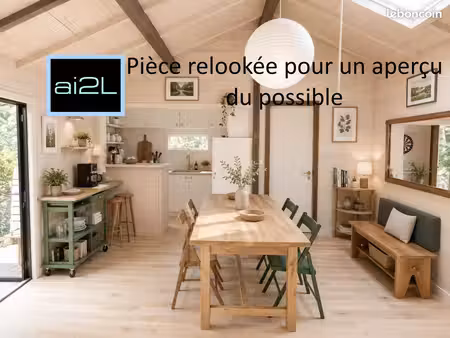 chalet dans un cadre arboré avec terrain constructible