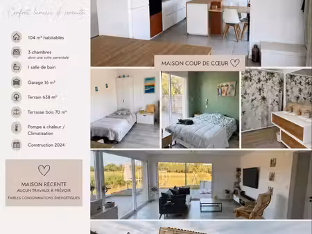 maison 2024  3 chambres lumineuse  prêtes a vivre