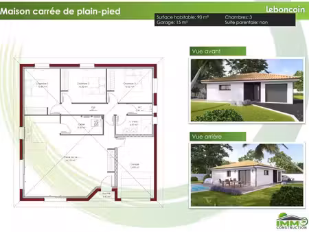 maison 4 pièces 80 m²