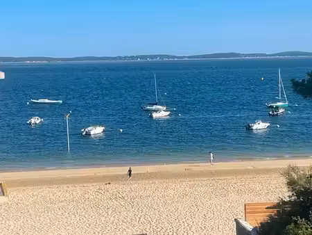 « arcachon pereire – t2 42 m² – première ligne – vue bassin – plage directe – terrasse