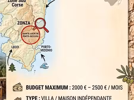 recherche villa location à l'année porto-vecchio et alentours