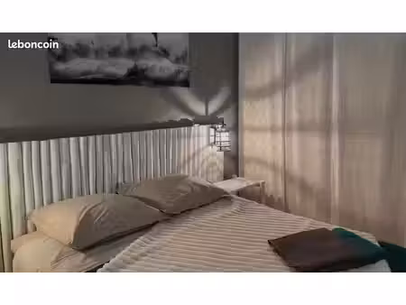 grand 2 pièces meublé 60 m2 en centre ville à 5 mn à pied azur plage