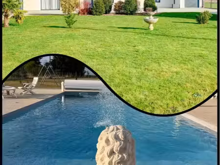 à vendre magnifique villa de plein pieds avec piscine chauffée de 2020 située à corquiller