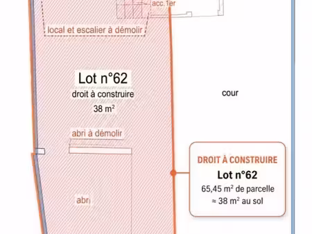 terrain 65 m² angers