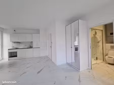 magnifique t1 bis de 33 m²  avec 2 petits balcons  cuisine et salle équipées  1 garage fer