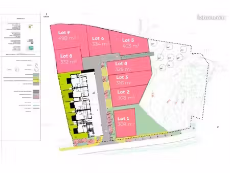 terrain 405 m² billiers