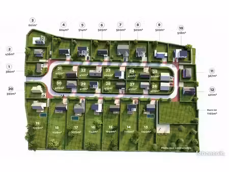 terrain constructible viabilisé 500m²