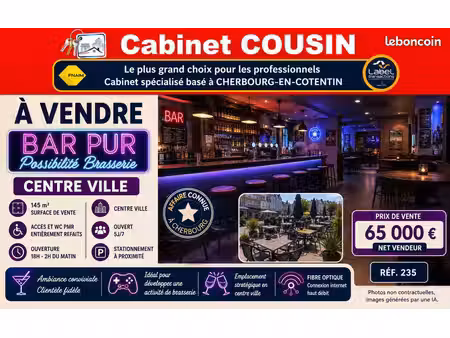 fonds de commerce bar cherbourg en cotentin