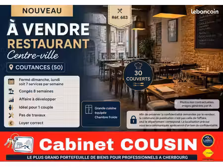 fonds de commerce restaurant coutances