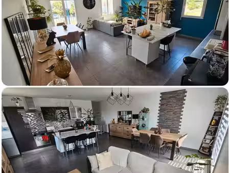 a vendre - appartement 4 pièces de 86m2 - avec jardin   terrasse et garage- peltre