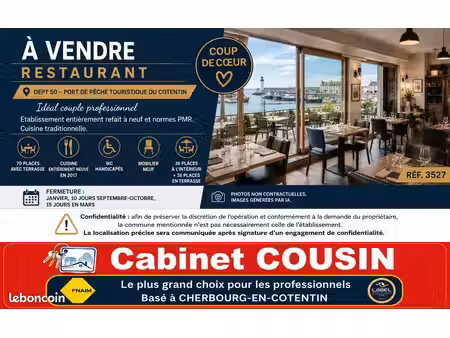 fonds de commerce restaurant  pêche saint vaast la hougue
