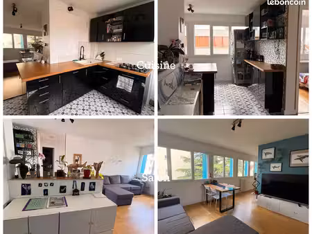 clermont - bel appart 68 m²  cuis. us sur séjour 41 m²  2 ch.  park.  cave et jardin