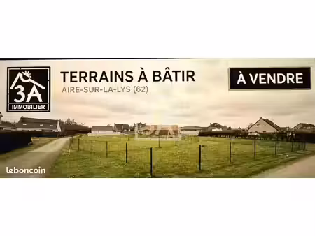 terrain 575 m² aire sur la lys