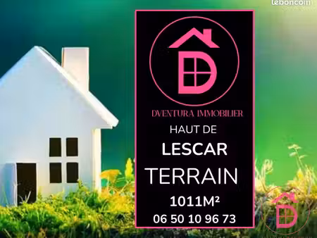 terrain 1011 m² lescar