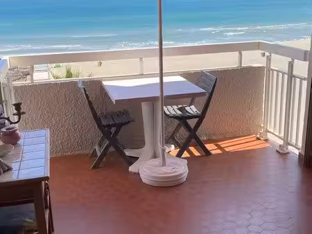 canet-plage. t2 face mer  40m2 + terrasse 8m2  climatisation réversible  wifi fibre et déc