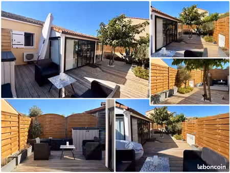 le barcarès – cap coudalère | maison 3 faces plain-pied ~45 m² utilisables | vue étang | 2
