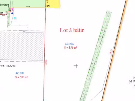 terrain 856 m² polliat