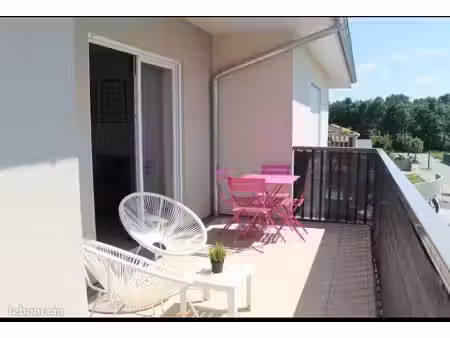 appartement meublé t2 48m2 avec grande terrasse 14m2 sud ouest