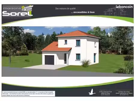 maison 89.36 m² avec terrain à saint-jean-de-niost (01)