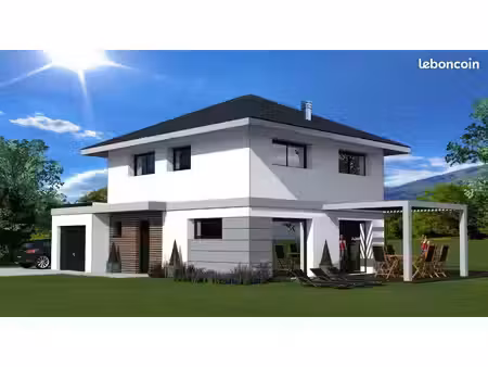 projet de construction d'une maison 110 m² avec terrain de 449m² à brenthonne (74)