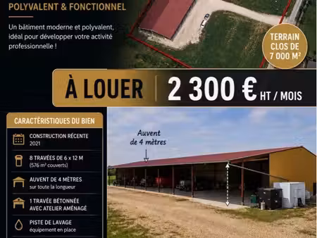 bâtiment agricole à louer