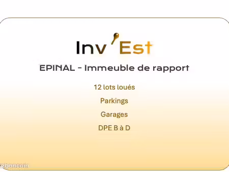 immeuble de rapport 12 lots loués  0 travaux  dpe b c d  rendement 8 55 % brut