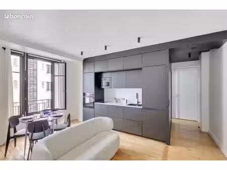 boulogne 2 pieces meuble 37 m2 renove architecte vue tennis bail mobilite