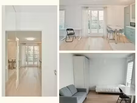 studio t1 meublé 31m² - suresnes - avec balcon et parking