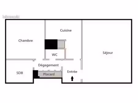 appartement - 2 pièces - 47m²