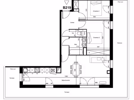 dernier etage et grannde terrasse
